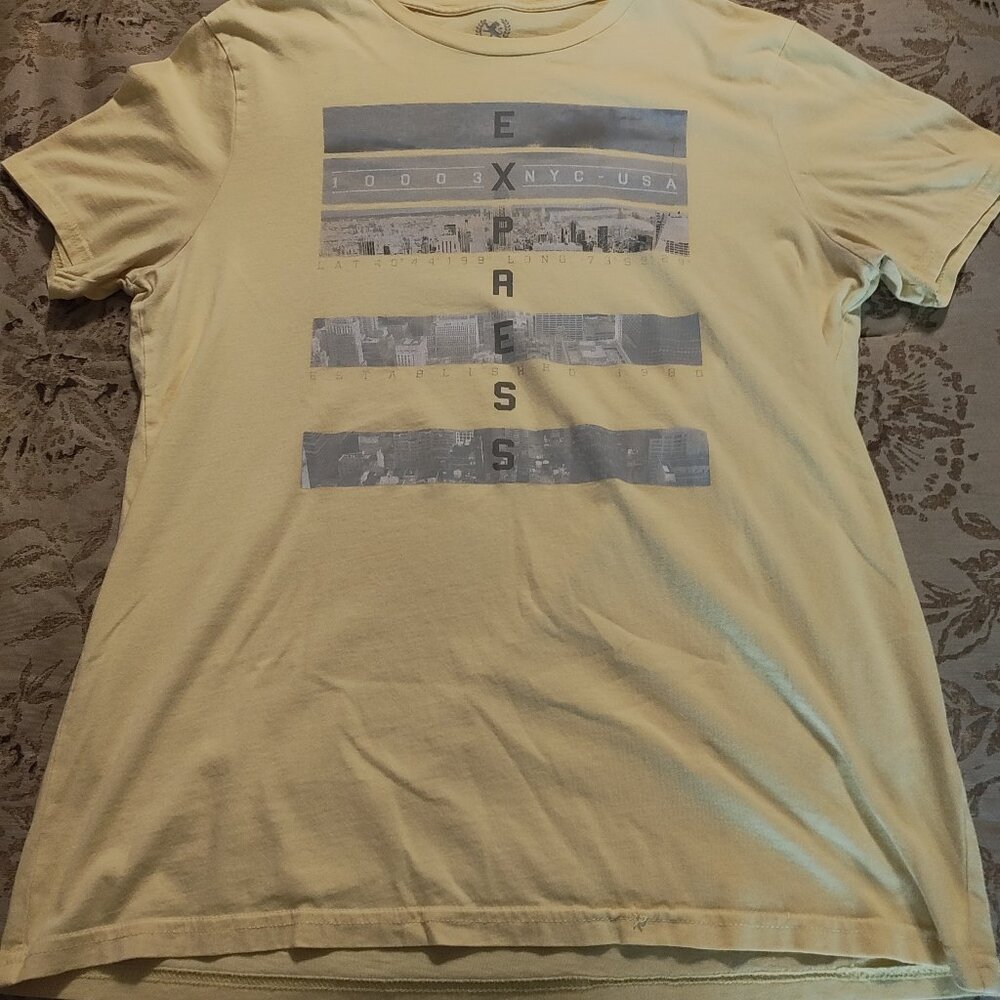 Mens Express Yellow Graphic T-shirt
